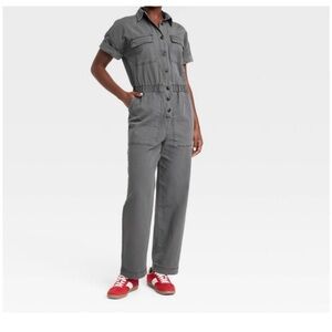 Gray Utility Jumpsuit